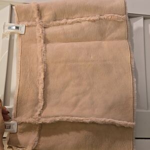 UGG leather mini skirt Baby Pink